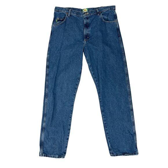 Cabelas Jeans Mens 40 Blue Denim Cotton Roughneck Relaxed Cut 5 Pockets Outdoor - Picture 1 of 11